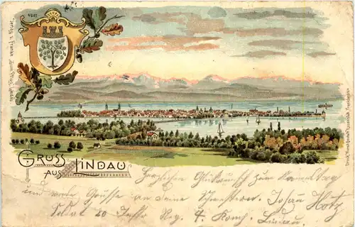 Gruss aus Lindau - Litho -611152