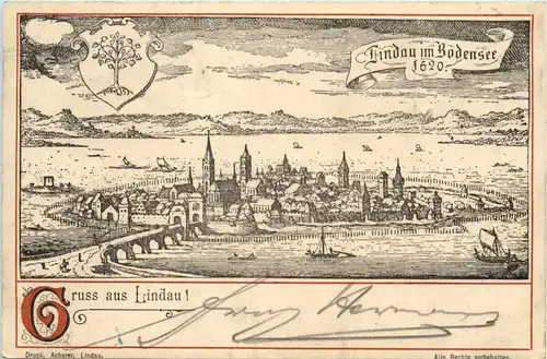 Gruss aus Lindau 1620 - Litho -609324