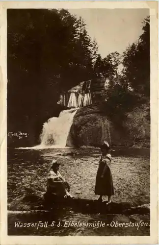 Oberstaufen - Wasserfall a d Eibelesmühle - Künstler-AK Eugen Felle -607848