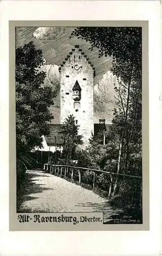 Alt Ravensburg - Obertor - Künstler-AK Eugen Felle -609526