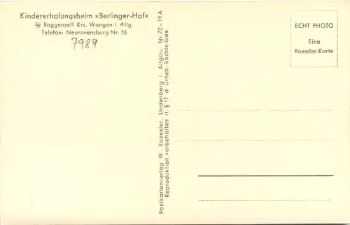 Roggenzell - Kindererholungsheim Berlinger Hof -610668