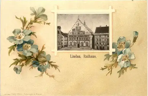 Lindau - Rathaus - Litho -608188