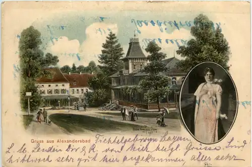 Gruss aus Alexandersbad - Künstler-AK Eugen Felle -609746