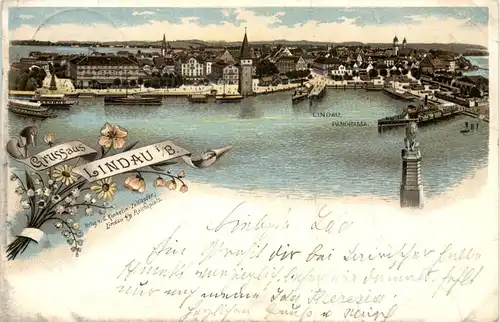 Gruss aus Lindau - Litho -611692