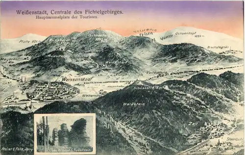 Weissenstadt - Centrale des Fichtelgebirges - Künstler-AK Eugen Felle -610310