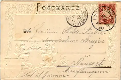 Lindau - Prägekarte - Litho -611912