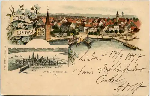 Gruss aus Lindau - Litho - Künstler-AK Eugen Felle -611952