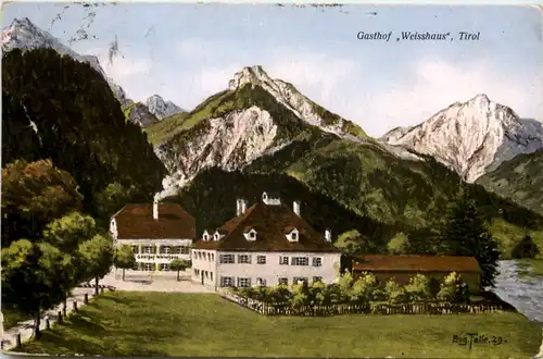 Tirol - Gasthof Weisshuas - Künstler-AK Eugen Felle -610246
