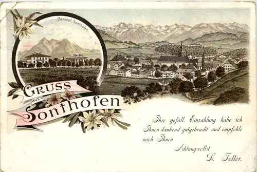 Gruss aus Sonthofen - Litho -610386