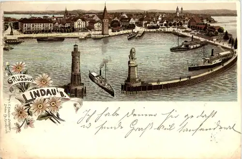 Gruss aus Lindau - Litho -611568