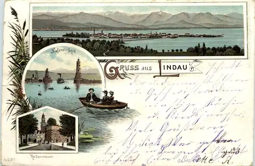 Gruss aus Lindau - Litho -612372