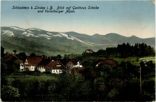 Schlachters bei Lindau - Blick auf Gasthaus Scheibe -610624