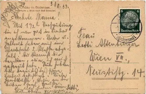 Lindau - Pulverturm - Künstler-AK Marschall -609100