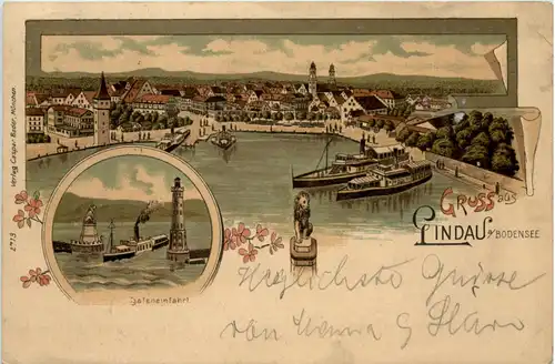 Gruss aus Lindau - Litho -611688