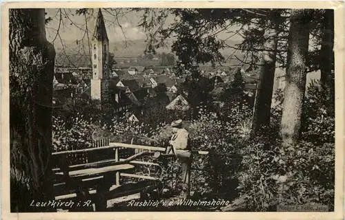 Leutkirch - Ausblick von der Wilhelmshöhe - Künstler-AK Eugen Felle -610744