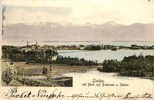 Lindau mit Blick auf Bodensee -610764