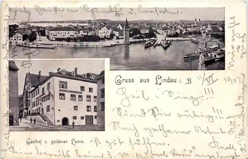 Gruss aus Lindau - Gasthof zum goldenen Lamm -611788