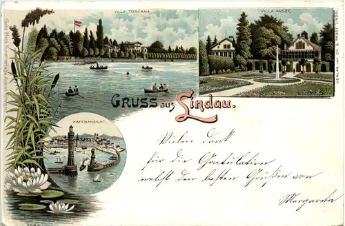 Gruss aus Lindau - Litho -609360