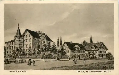 Wilhelmsdorf - Taubstummenanstalten - Künstler-AK Eugen Felle -609420