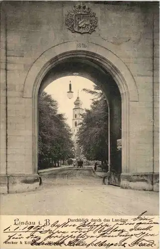 Lindau - Durchblick durch das Landtor -612248