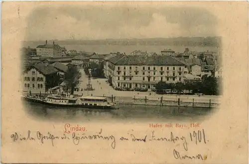 Lindau - Hafen mit bayr. Hof -611570