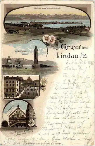 Gruss aus Lindau - Litho -612268