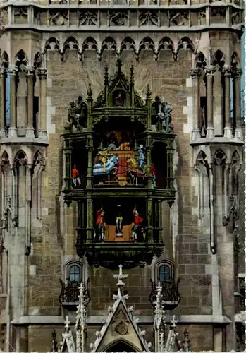 München, Glockenspiel am Rathausturm -508766