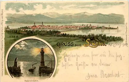 Gruss aus Lindau - Litho -611544