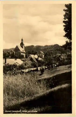 Kurort Jonsdorf, Blick zur Kirche -382878