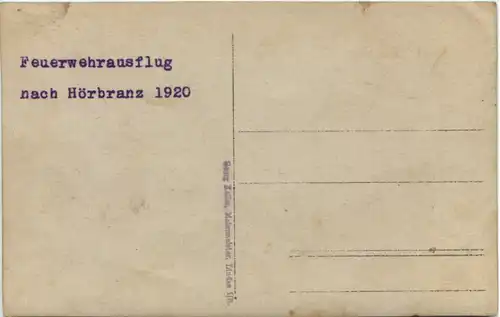 Hörbranz - Feuerwehr Ausflug 1920 -612258