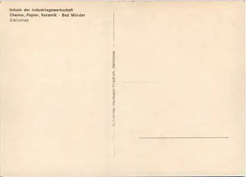 Bad Münder, Schule der Gewerkschaft Chemie, Papier, Keramik -508912