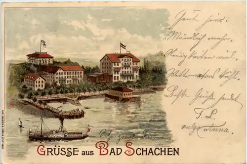 Gruss aus Bad Schachen - Litho -612310