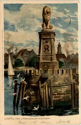 Lindau - Landeshoheitszeichen - Litho -612550