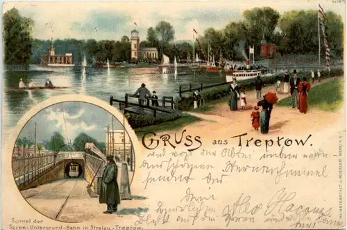 Gruss aus Treptow - Litho -489308