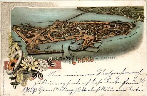 Gruss aus Lindau - Litho -612606