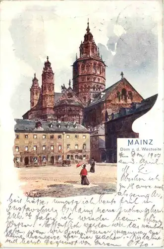 Mainz, Dom v. d. Westseite -509612