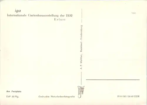 Erfurt, IGA, der DDR, Am Festplatz -509162