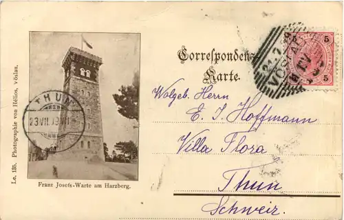 Vöslau, Franz Josefs-Warte am Harzberg -510396