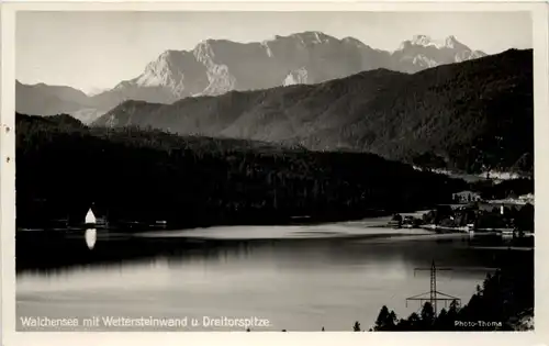 Walchensee mit Wettersteinwand u. Dreitorspitze -509110