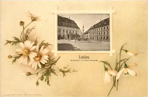 Lindau - Marktplatz - Litho -611820