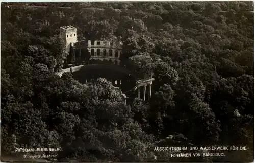 Potsdam-Ruinenberg, Aussichtsturm und Wasserwerk -510506