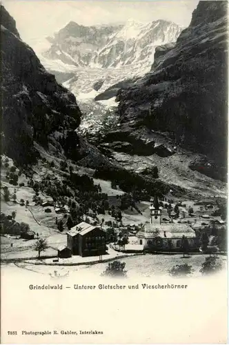 Grindelwald - Unterer Gletscher und Viescherhörner -490182