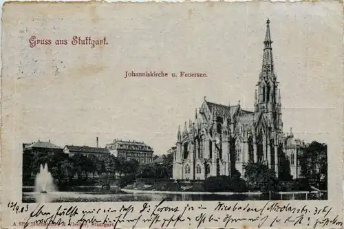 Stuttgart, Johanniskirche und Feuersee -509594