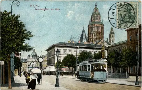 Mainz, Gutenbergplatz und Dom -511176