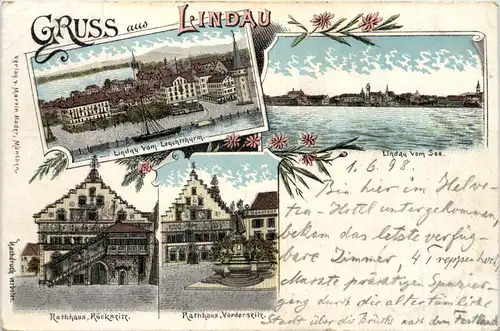 Gruss aus Lindau - Litho -612320