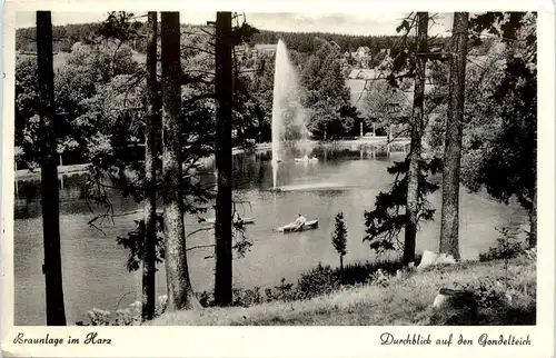 Braunlage im Harz, Durchblick auf den Gondelteich -384868