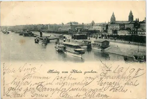 Mainz vom Rhein gesehen -509608