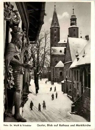 Goslar, Blick auf Rathaus und Marktkirche -510752