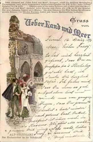 Alt-Stuttgart, Das Hochzeitstor an der Stiftskirche -511312