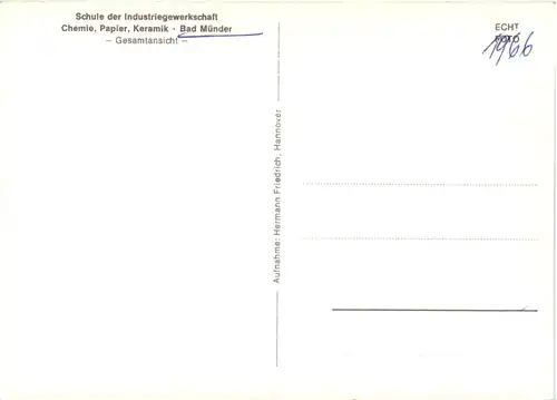 Bad Münder, Schule der Gewerkschaft Chemie, Papier, Keramik -510630